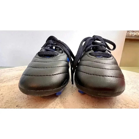 Adidas Unisex Kids Black Blue Goletto VIII Firm Ground Soccer Cleats Shoe Sz 11 - Picture 3 of 10